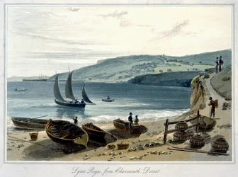 Lyme Regis, from Charmouth, Dorset