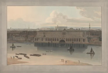 Plate V: London, Somerset House (from William Daniell