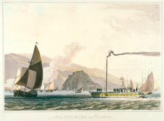 Steamboat on the Clyde near Dumbarton