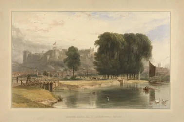 Windsor Castle, from near Brocas Meadows, 1827