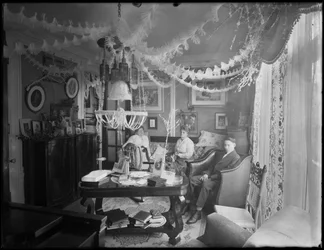 Interior of the Residence of Mr. and Mrs. William Mill Butler, Decorated for Christmas