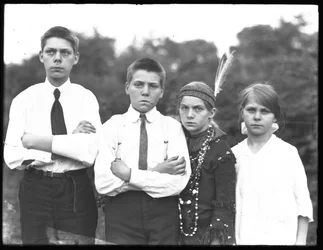 Outdoor Portrait Shot of Four Children