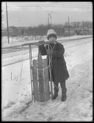 William Gray Hassler with His New Sled