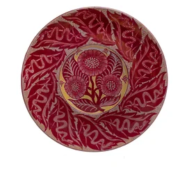 Lustre Snake and Daisy Plate