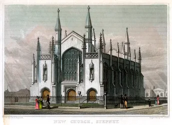 New Church, Stepney, London, 1828