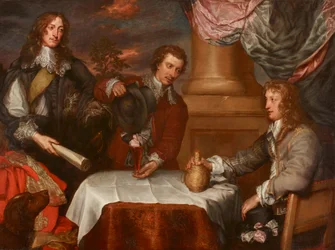 Portrait of Prince Rupert, Colonel William Legge (Probably) and Colonel John Russell