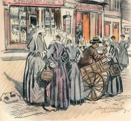 Street Gossip, Quimperle, 1915