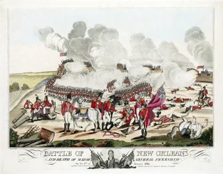 Battle of New Orleans and Death of Major General Packenham on the 8th of January 1815, pub. 1815