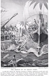 The Defeat of an Ionian Fleet, Illustration from 