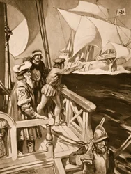 Vasco Da Gama rounding the Cape of Good Hope