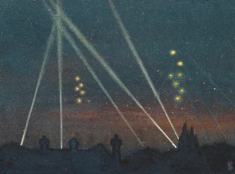 Searchlights During a Bombing Raid