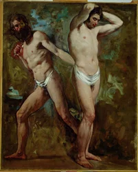 Two Standing Male Nudes