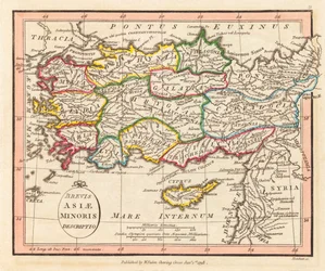 Ancient Asia Minor. Map.