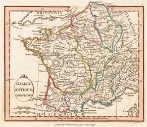 Ancient Gaul. Map.