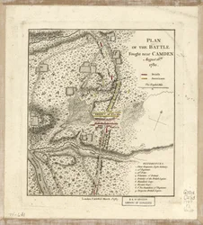 Plan of the Battle Fought Near Camden, August 16th