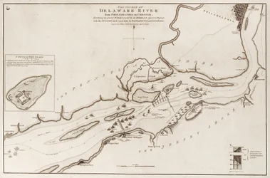 The Course of Delaware River from Philadelphia to Chester, North America