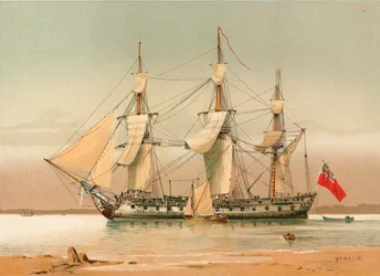 A 42-gun Frigate About 1780