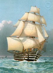 HMS Victoria, Royal Navy 121 gun warship, c1859