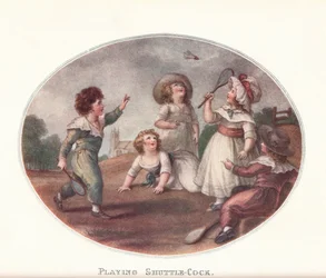 Playing Shuttle-Cock, 1906