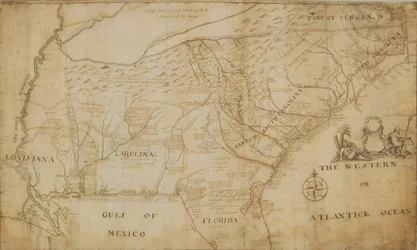 Map of the Southeastern Part of North America, 1721