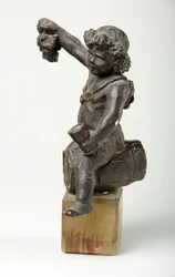 Cherub on a Wine Cask