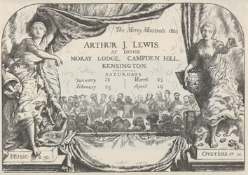 The Moray Minstrels Invitation card of Arthur James Lewis