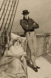 Untitled (couple on deck of ship)