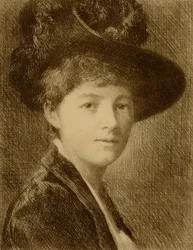 Untitled (woman in plumed hat)