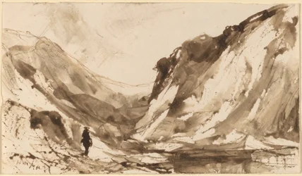 Deep Valley in Mountainous Landscape