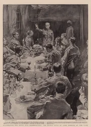 Celebrating the Entry into Bloemfontein, the Dinner given by Lord Roberts at the Club