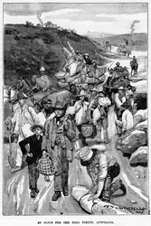 En Route for the Gold Fields, Australia, 1887