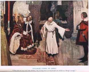 Galahad Comes to Court, Illustration from 
