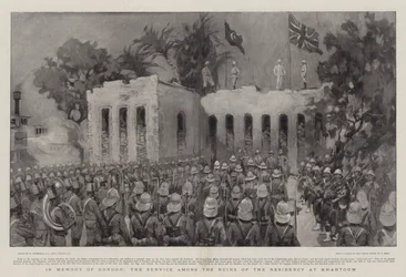 In Memory of Gordon, the Service among the Ruins of the Residency at Khartoum