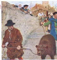 Shakespeare Watches a Bear on Its Way to the Bear Garden at Bankside, from My Magazine