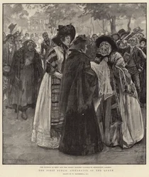 The First Public Appearance of the Queen