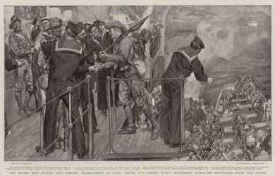 The Handy Man Afloat and Ashore, Bluejackets on H M S Doris, off Simon