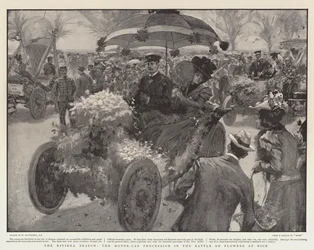 The Riviera Season, the Motor-Car Procession in the Battle of Flowers at Nice