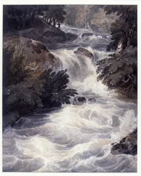 Waterfall at Ambleside, Seen Through a Window