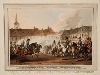 The Meeting of the Emperors of Russia and Austria, King of Prussia and Crown Prince of Sweden in Leipzig