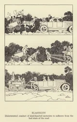 Elasticity, disinterested conduct of kind-hearted motorists to sufferers from the bad state of the road