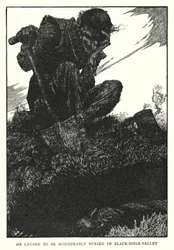 He caused to be honourably buried in Black-soile-valley
