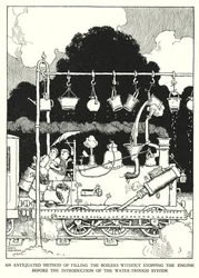 Illustration for Railway Ribaldry by W Heath Robinson