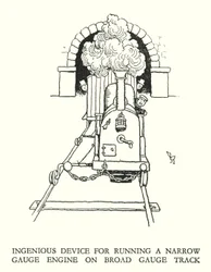 Illustration for Railway Ribaldry by W Heath Robinson
