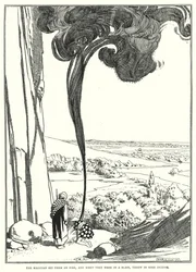 The magician set them on fire, and when they were in a blaze, threw in some incense (engraving)