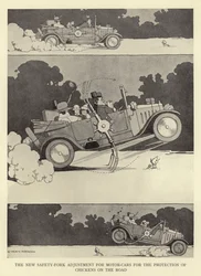 The New Safety-Fork Adjustment for Motor-Cars for the Protection of Chickens on the Road