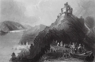 Braubach, and Castle of Marksburg, Rhine