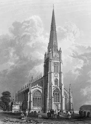 Church of St. Mary the Virgin, Saffron Walden, Engraved by Robert Sands, 1832