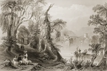 Innisfallen, Killarney Lake, County Killarney, from 