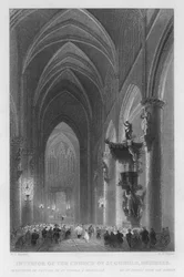 Interior of the Church of St Gudule, Brussels