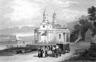 Mistley Thorn Church, Near Manningtree, Essex, Engraved by Henry Adlard, 1832